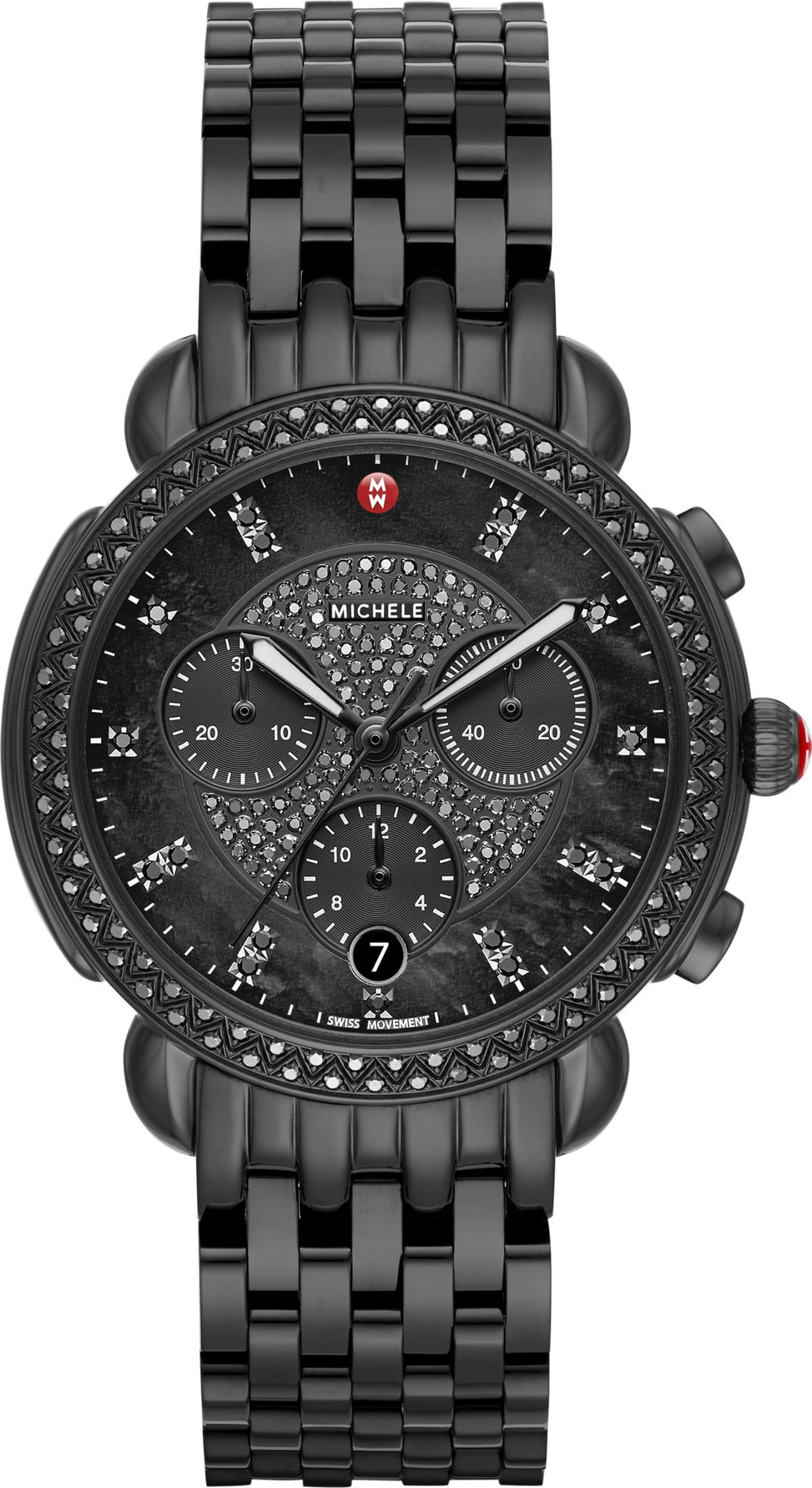 MICHELE Sidney Chronograph Diamond Bracelet Watch, 38mm