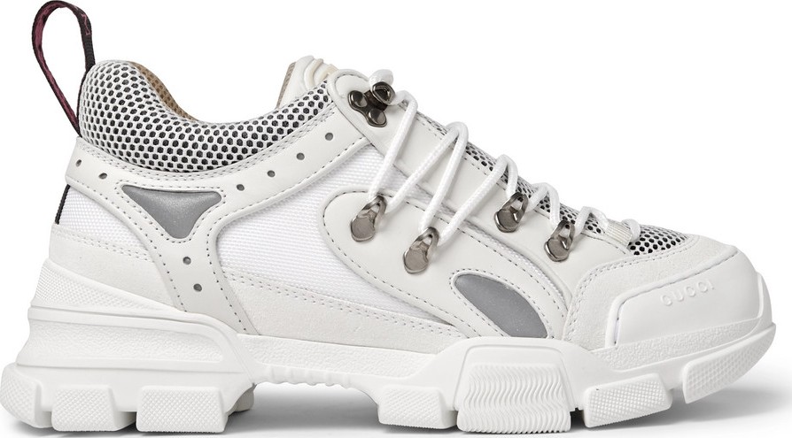 Gucci Flashtrek Rubber, Leather, Mesh and Suede Sneakers