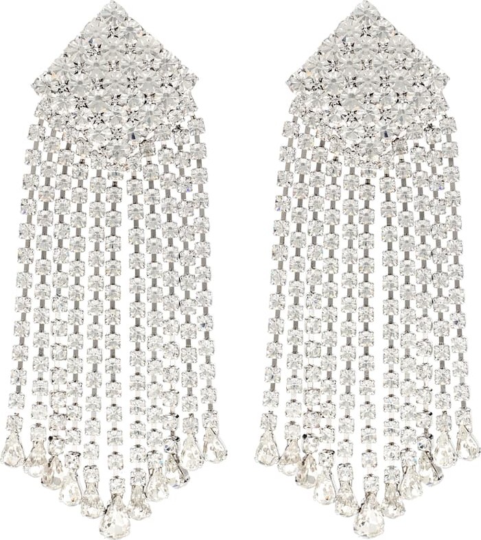 Alessandra Rich Crystal-embellished clip-on earrings