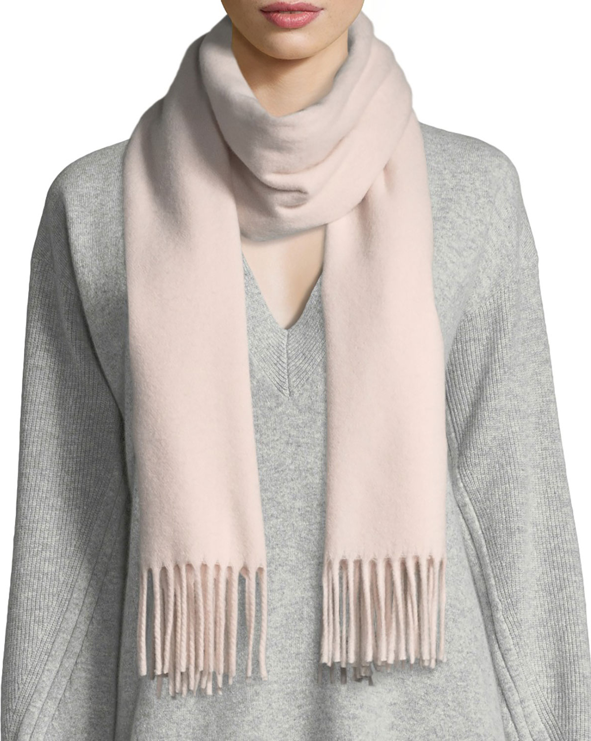 Rag & Bone Classic Wool Scarf w/ Tassel Fringe