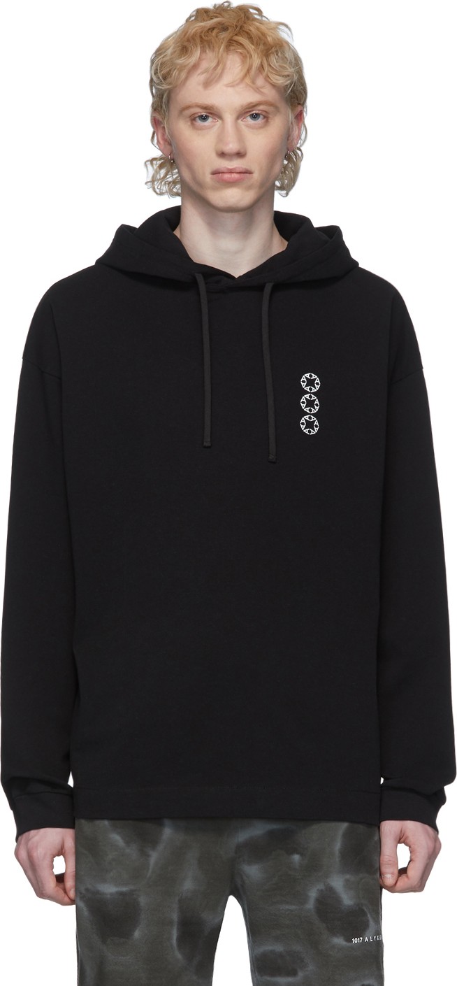 1017 ALYX 9SM Black Logo Graphic Hoodie