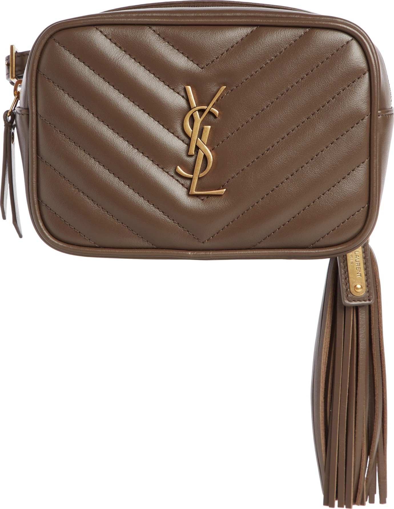 Saint Laurent Lou Quilted Leather Belt Bag with Tassel