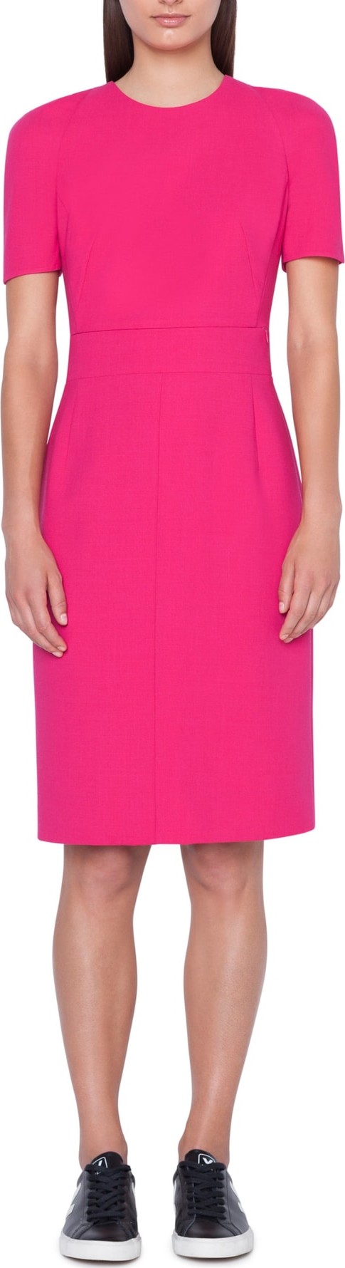 Akris Zip Waist Double Face Wool Blend Dress