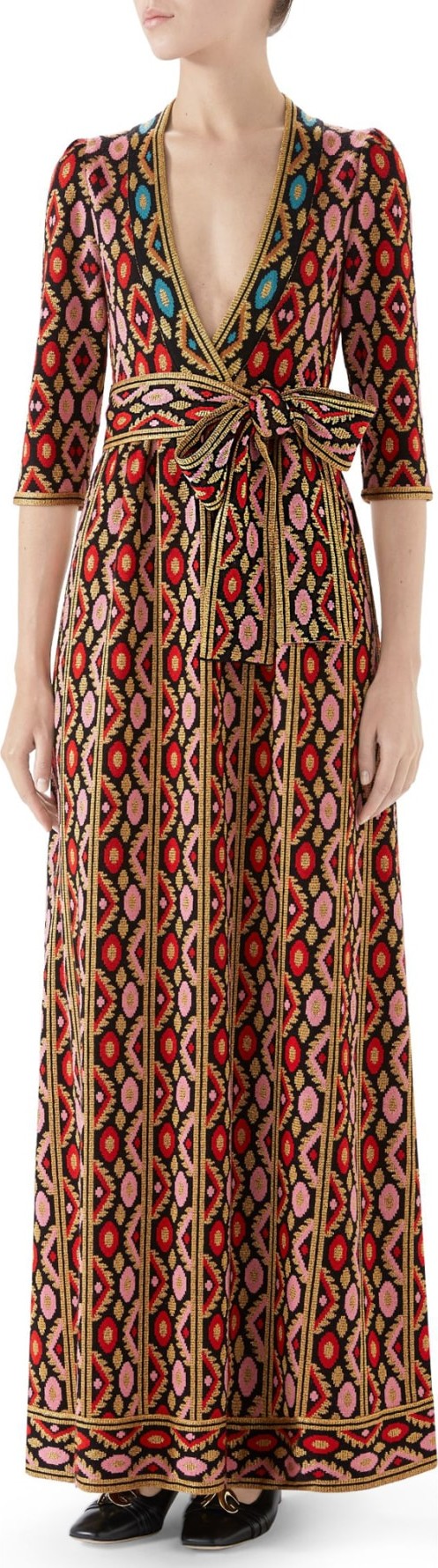 Gucci Metallic Jacquard Maxi Dress