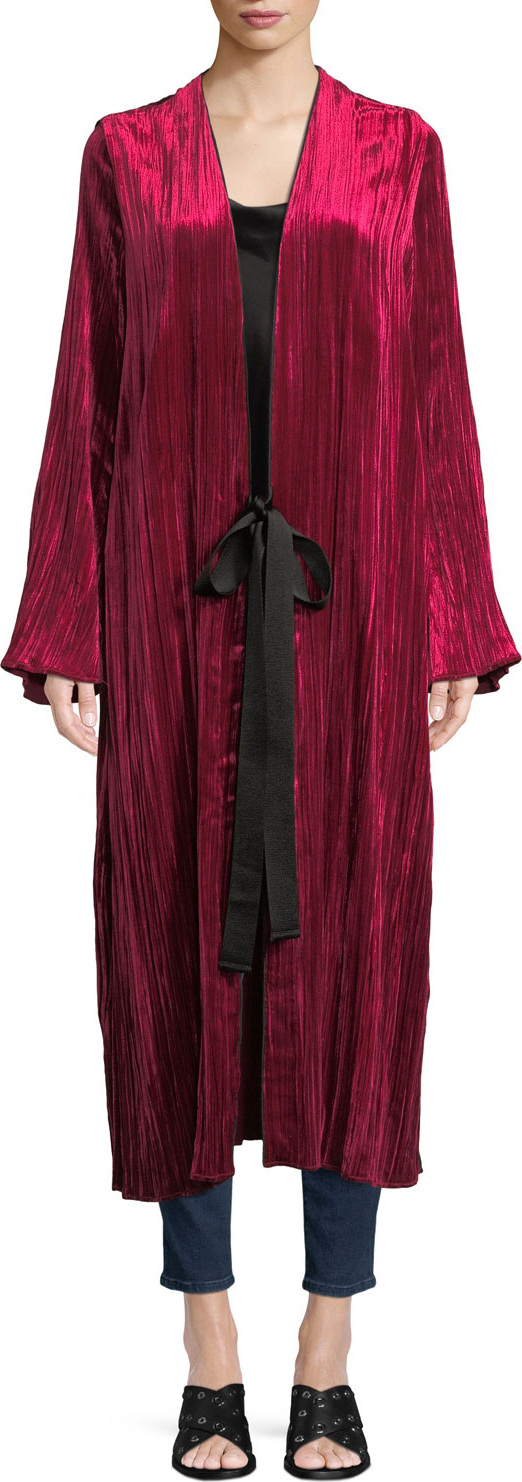 Forte Forte Pleated Velvet Duster Coat