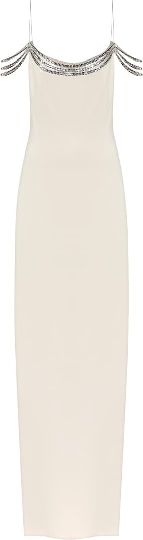 Stella McCartney Ayla crystal-embellished crêpe gown