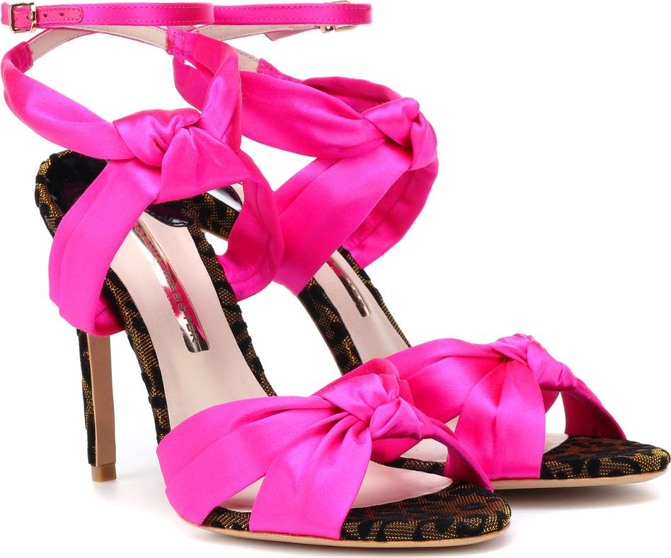Sophia Webster Violette satin and velvet sandals