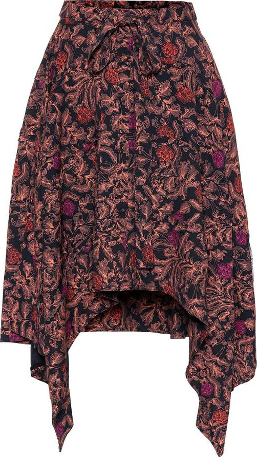 Proenza Schouler Paisley handkerchief-hem skirt