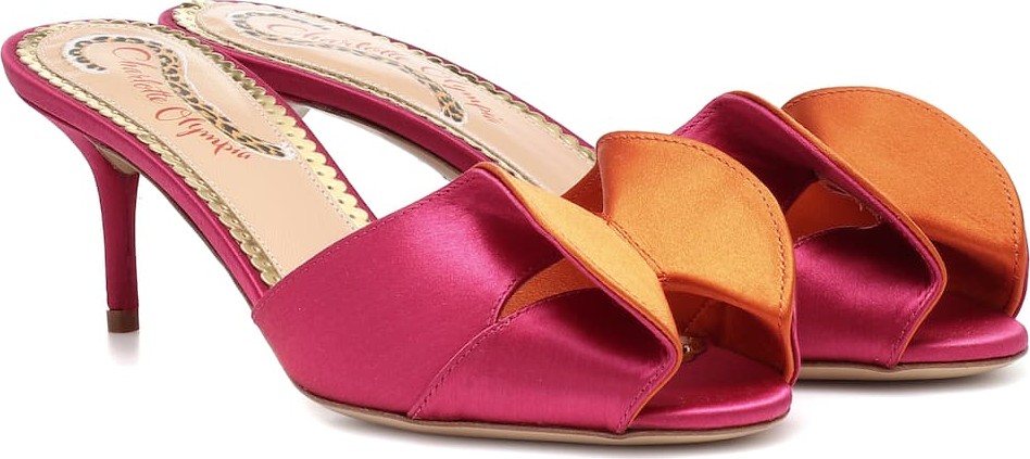 Charlotte Olympia Satin mules