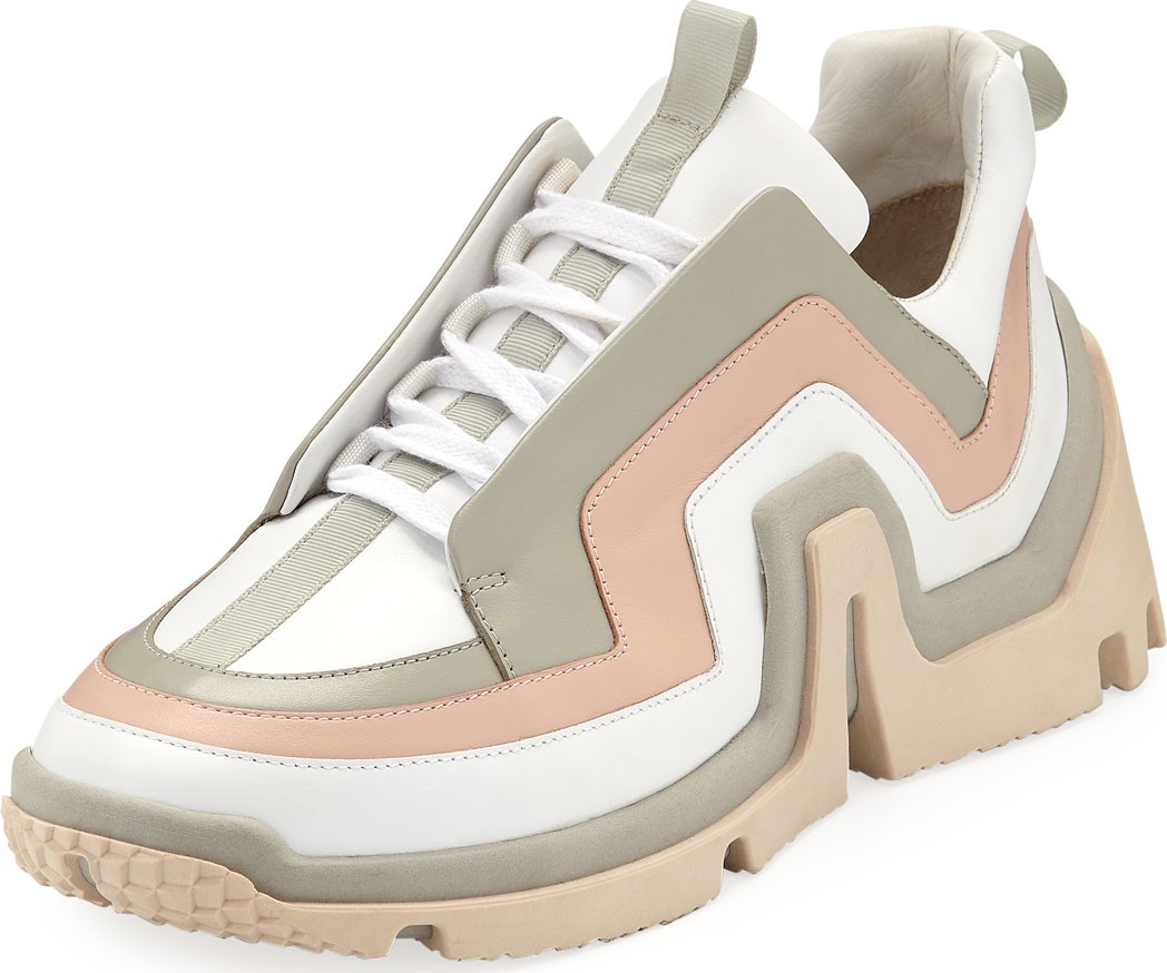 Pierre Hardy Vibe Mixed Leather Sneakers