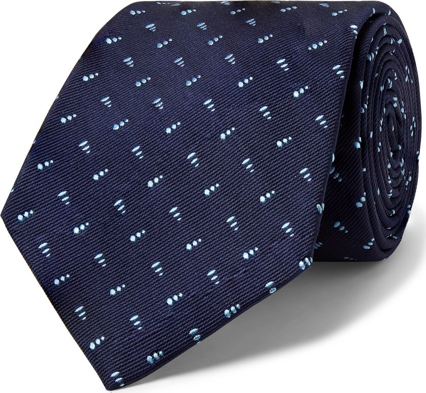 Turnbull & Asser 8cm Embroidered Silk-Twill Tie