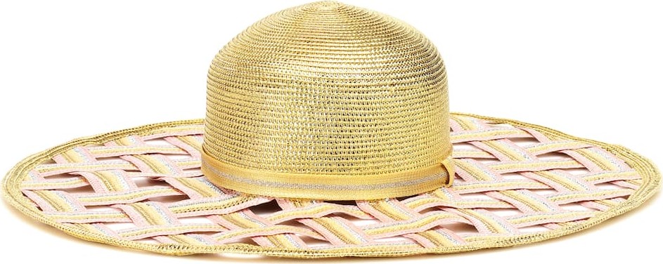 Missoni Woven metallic wide-brimmed hat