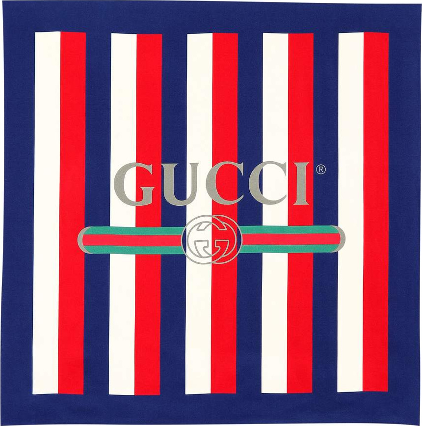 Gucci Sylvie striped silk scarf