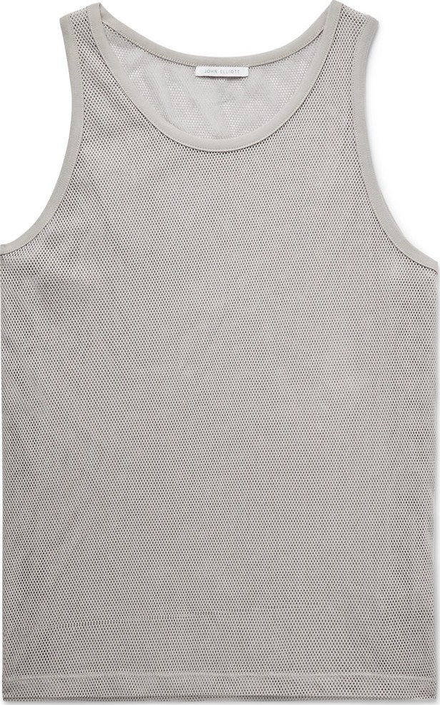 John Elliott Slim-Fit Cotton-Mesh Tank Top