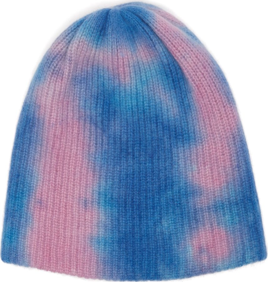 The Elder Statesman Tie-dye cashmere beanie hat