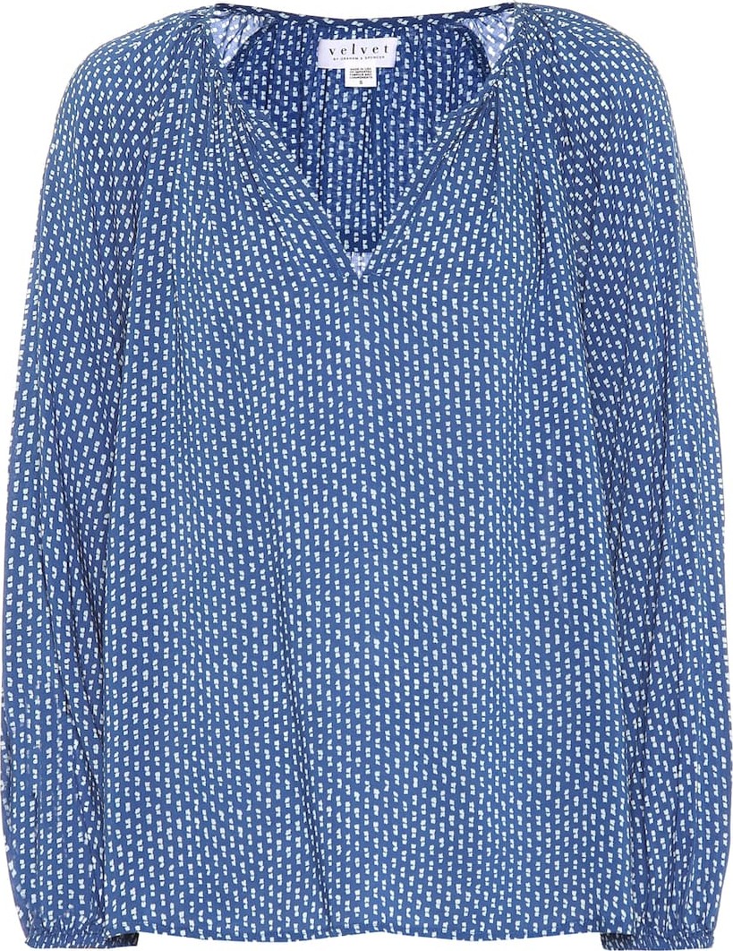 Velvet By Graham & Spencer Orelly printed blouse