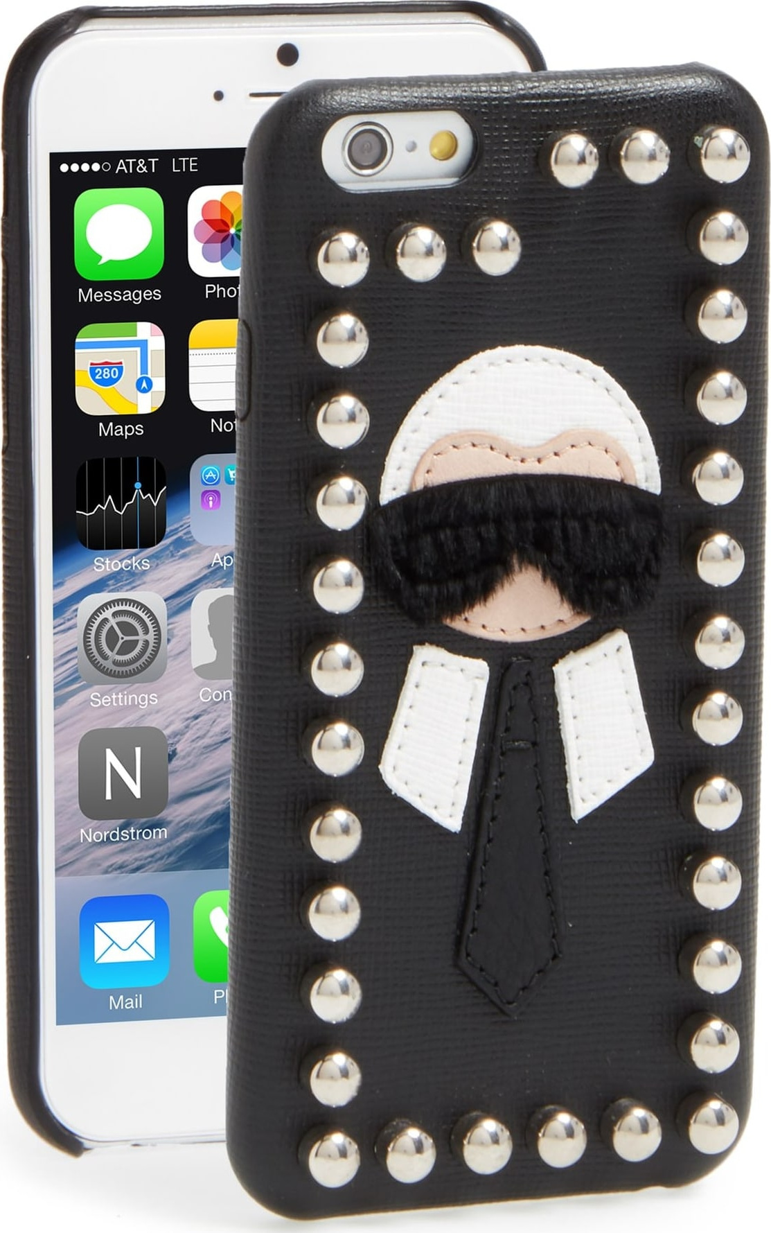 Fendi Karlito Genuine Mink Fur & Leather iPhone 6/6s Case