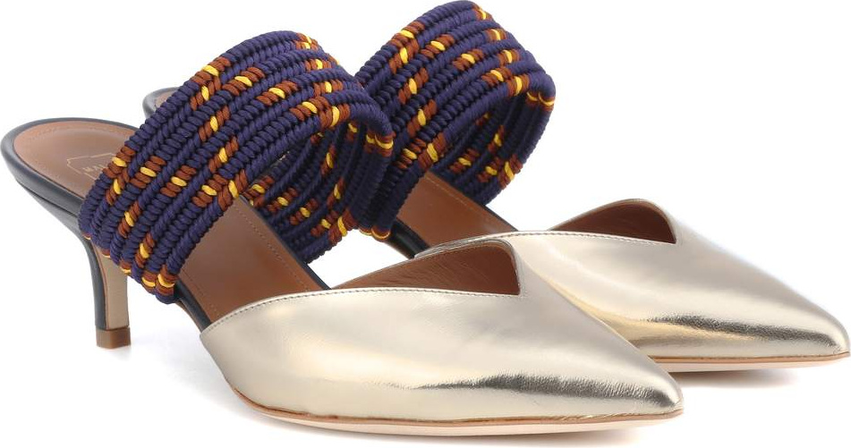 Malone Souliers Maisie 10 metallic leather mules