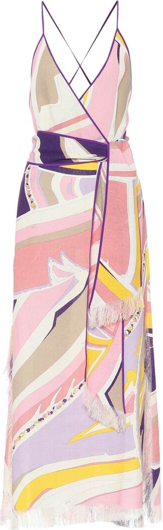 Emilio Pucci Printed linen maxi dress