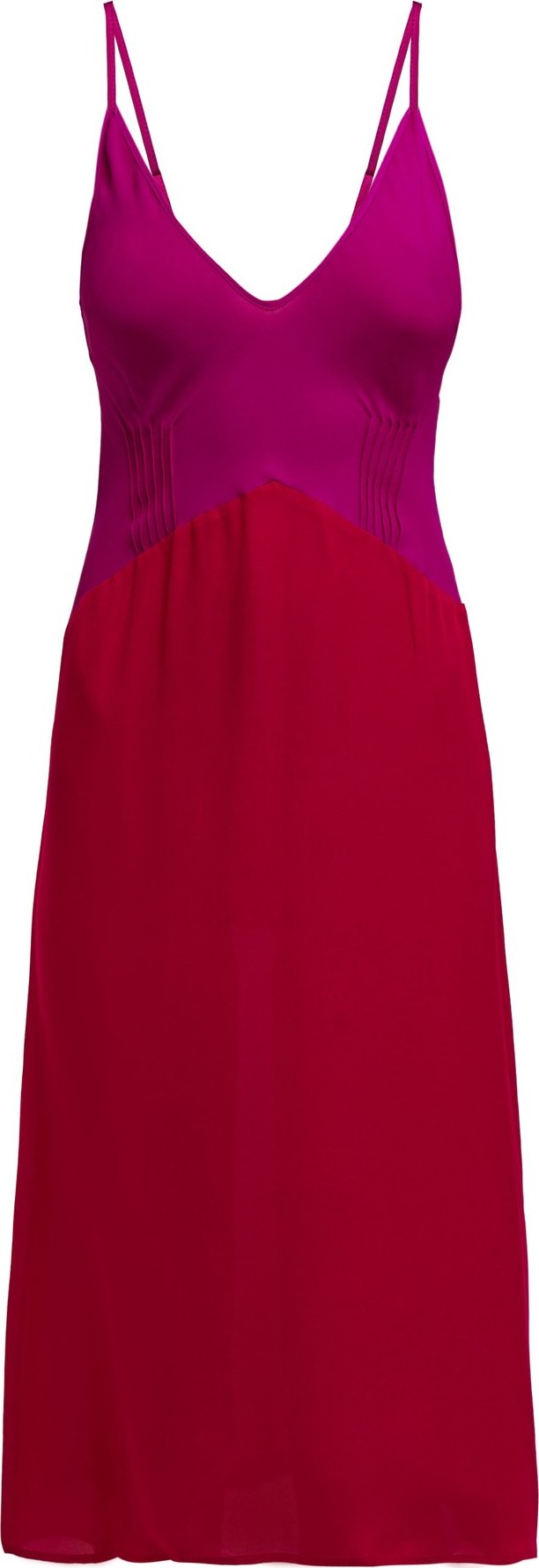 Araks Cadel pintuck silk crepe de Chine slip dress