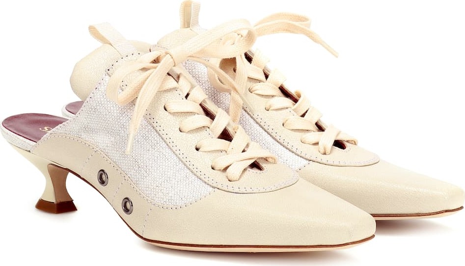 Sies Marjan Alice canvas and leather mules