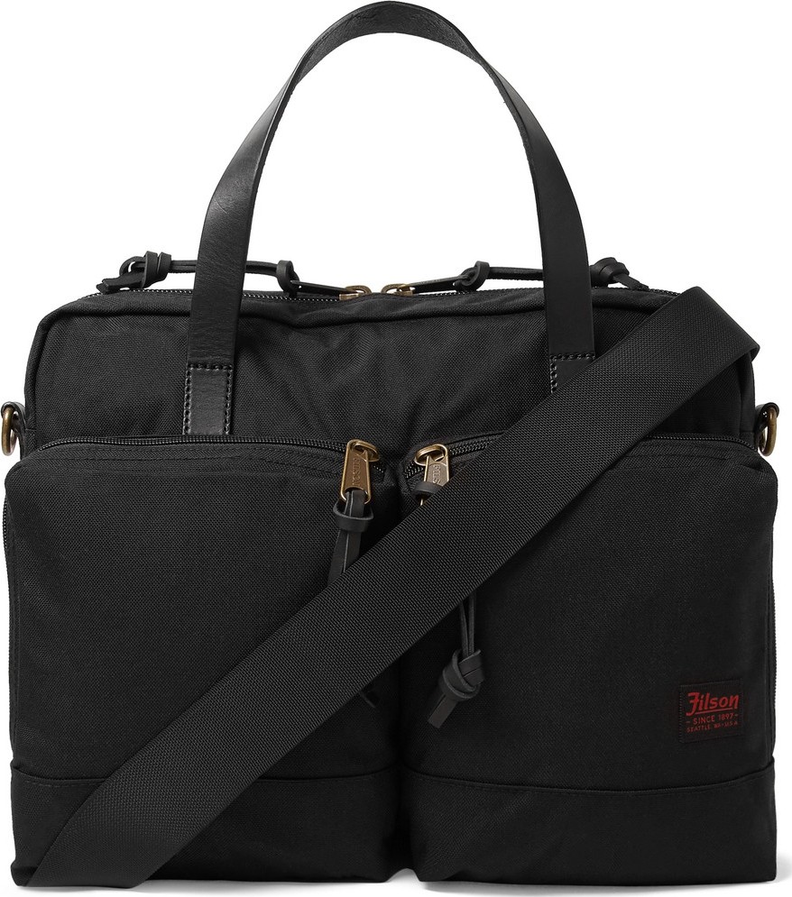Filson Dryden Leather-Trimmed Nylon Briefcase