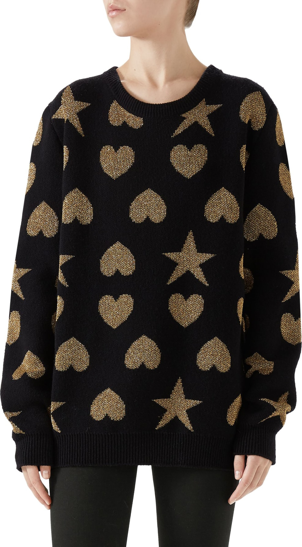 Gucci Metallic Logo Wool Sweater
