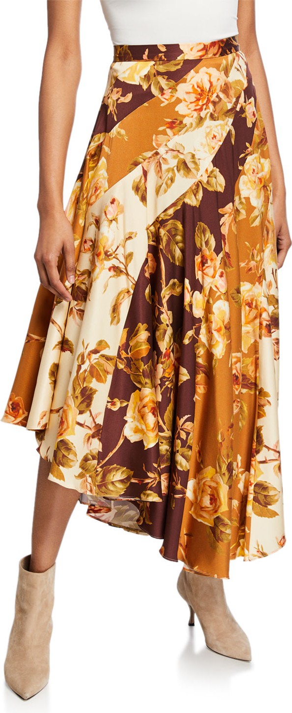 Zimmermann Resistance Spliced Midi Skirt