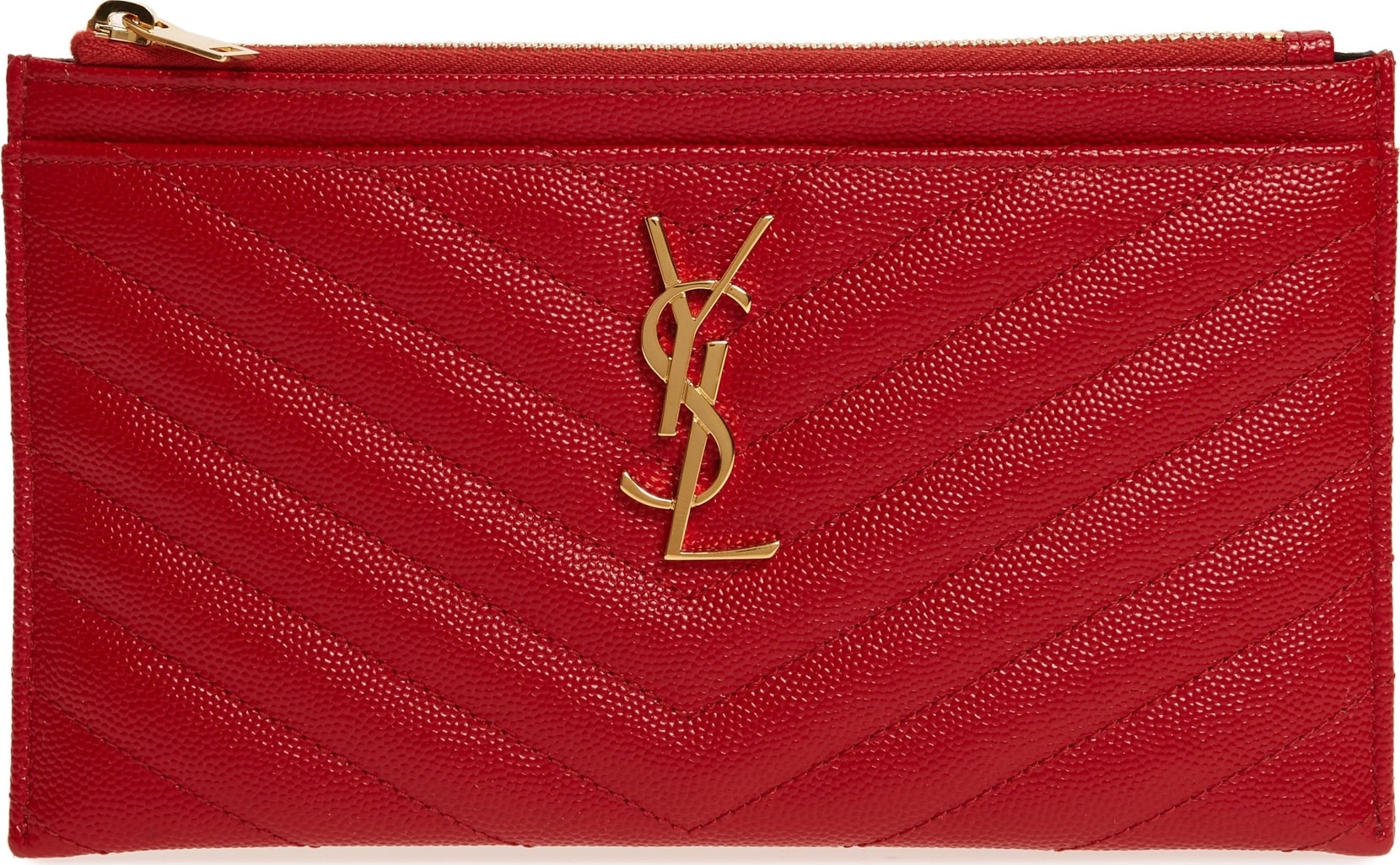 Saint Laurent Monogram Leather Bill Pouch Saint Laurent Monogram Leather Bill Pouch