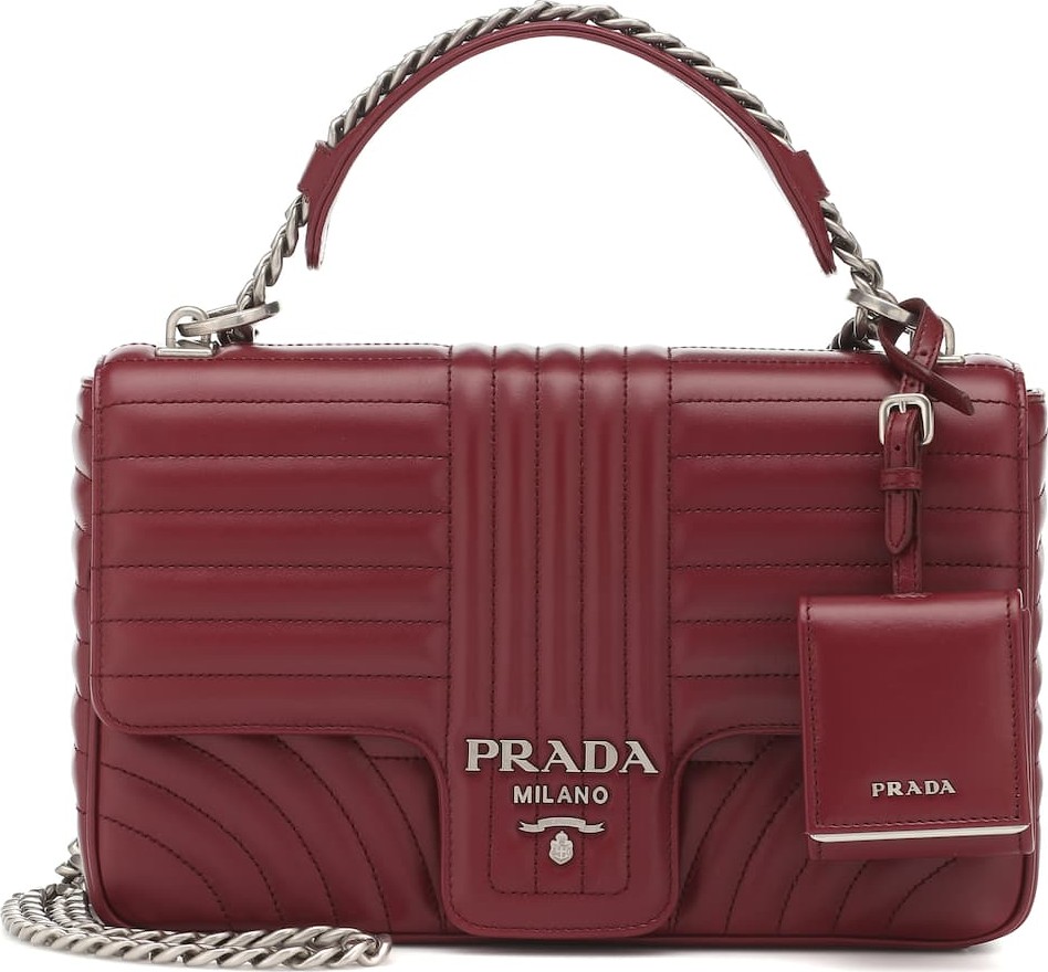 Prada Diagramme leather shoulder bag