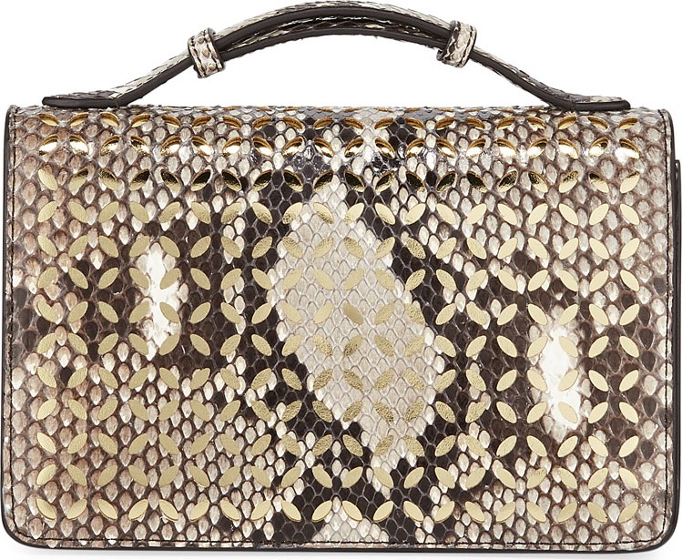 Alaïa Python Cutout Crossbody Clutch Bag Alaïa Python Cutout Crossbody Clutch Bag