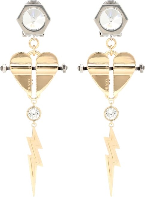 Prada Crystal-embellished clip-on earrings