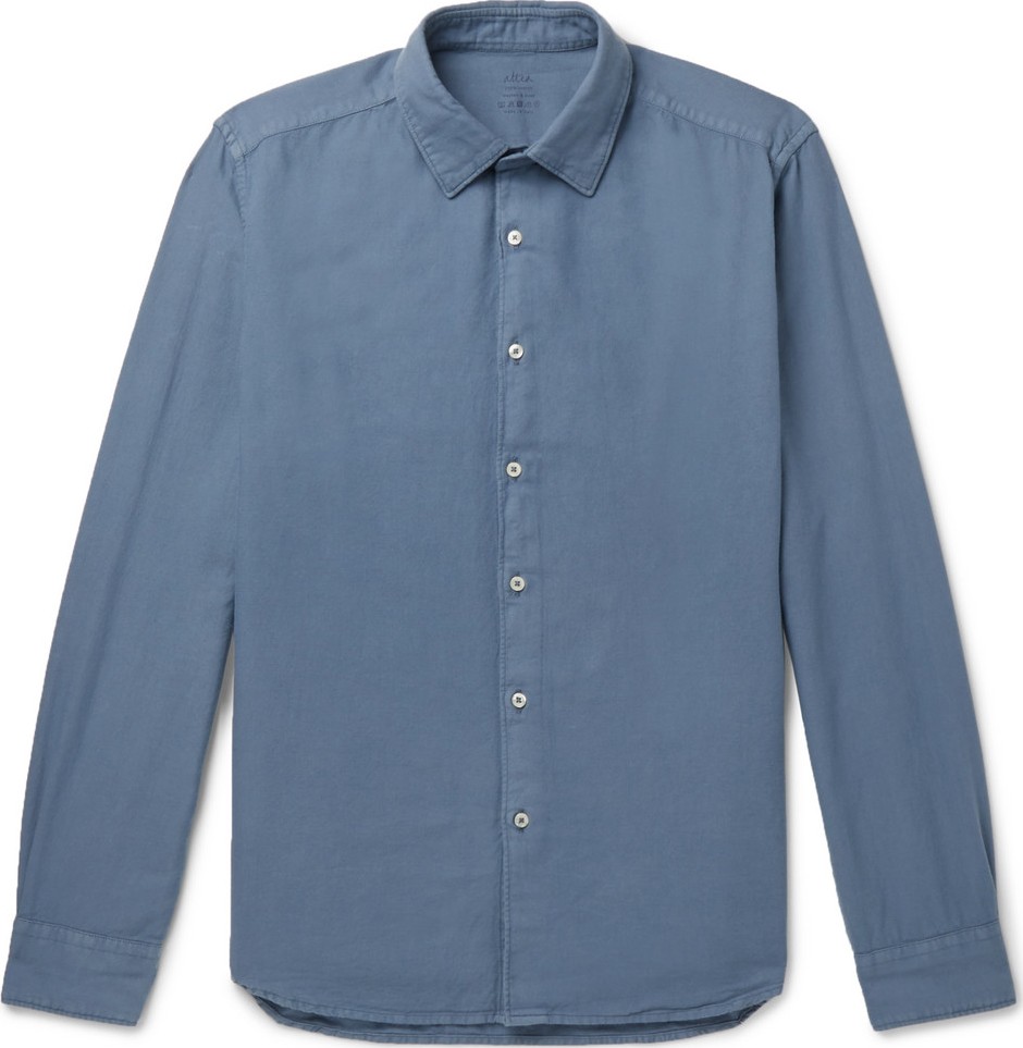 Altea Slim-Fit Brushed Cotton-Twill Shirt