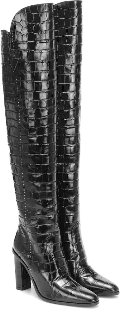 Max Mara Beboot croc-effect leather boots