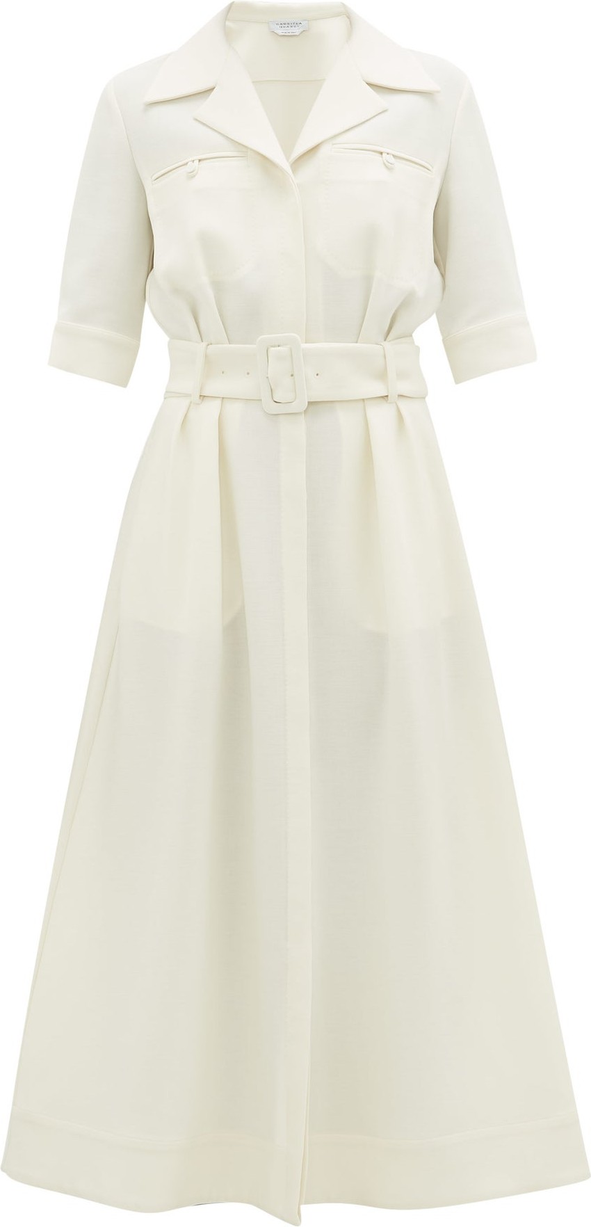 Gabriela Hearst Simone panelled double-faced crepe shirtdress
