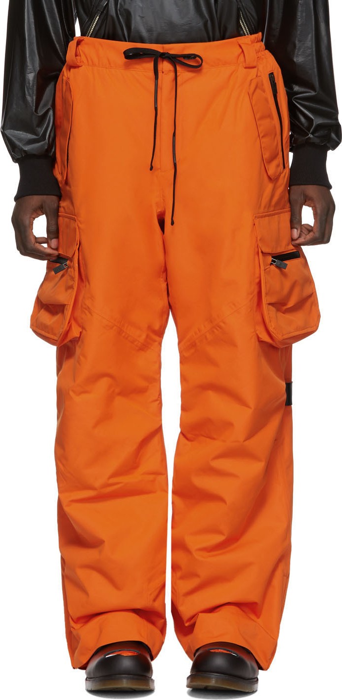 Raf Simons Orange Templa Edition Wadded Cargo Pants