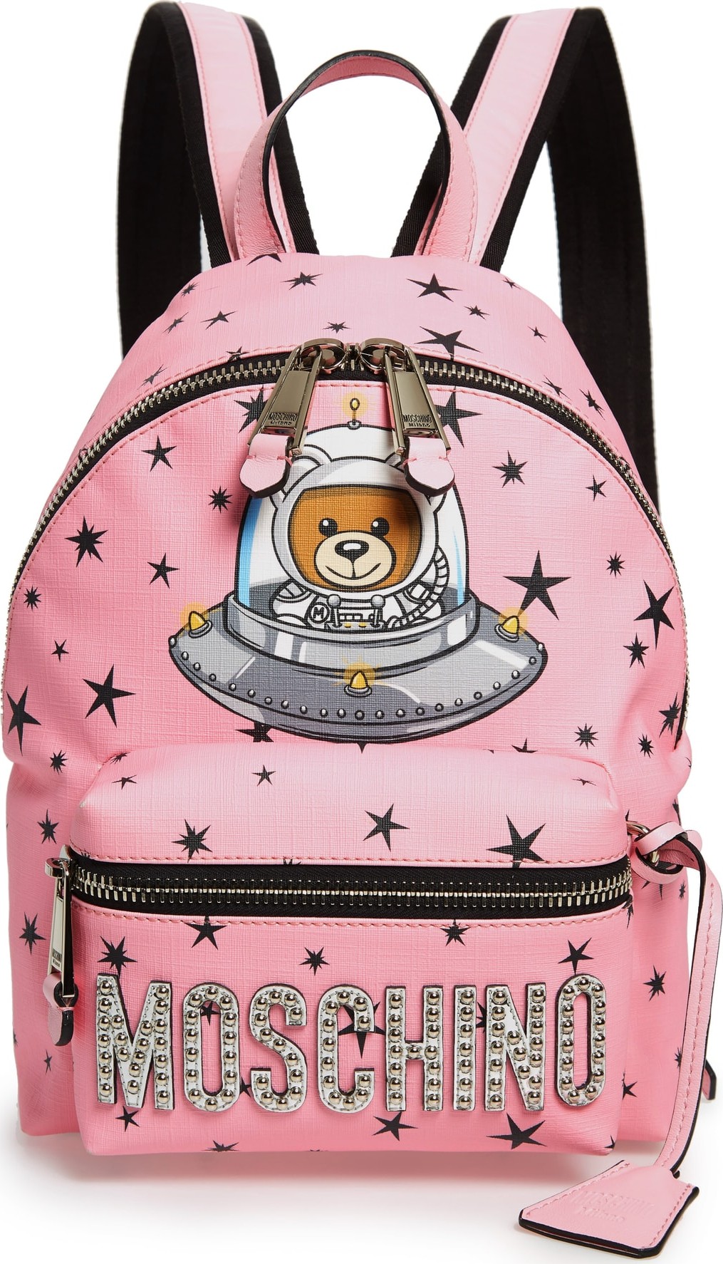 Moschino UFO Teddy Bear Faux Leather Backpack
