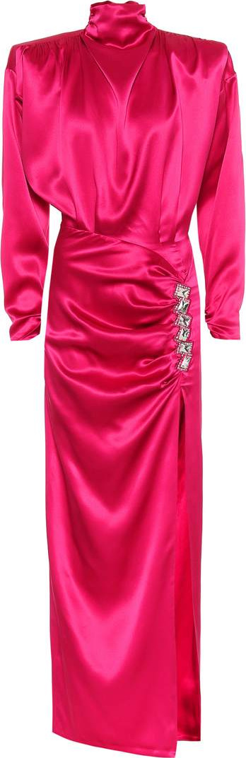 Alessandra Rich Embellished silk-satin dress