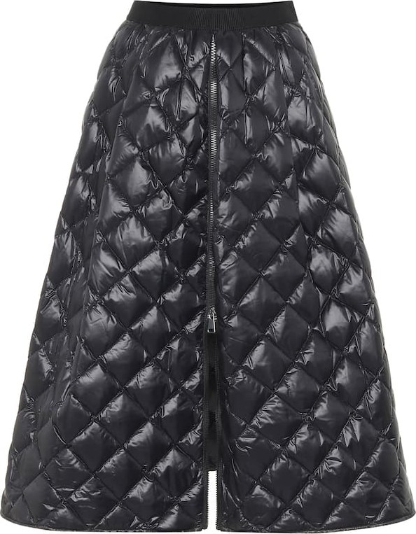 Moncler Quilted down midi skirt