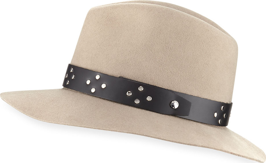 Rag & Bone Floppy Brim Wool Fedora w/ Leather Band