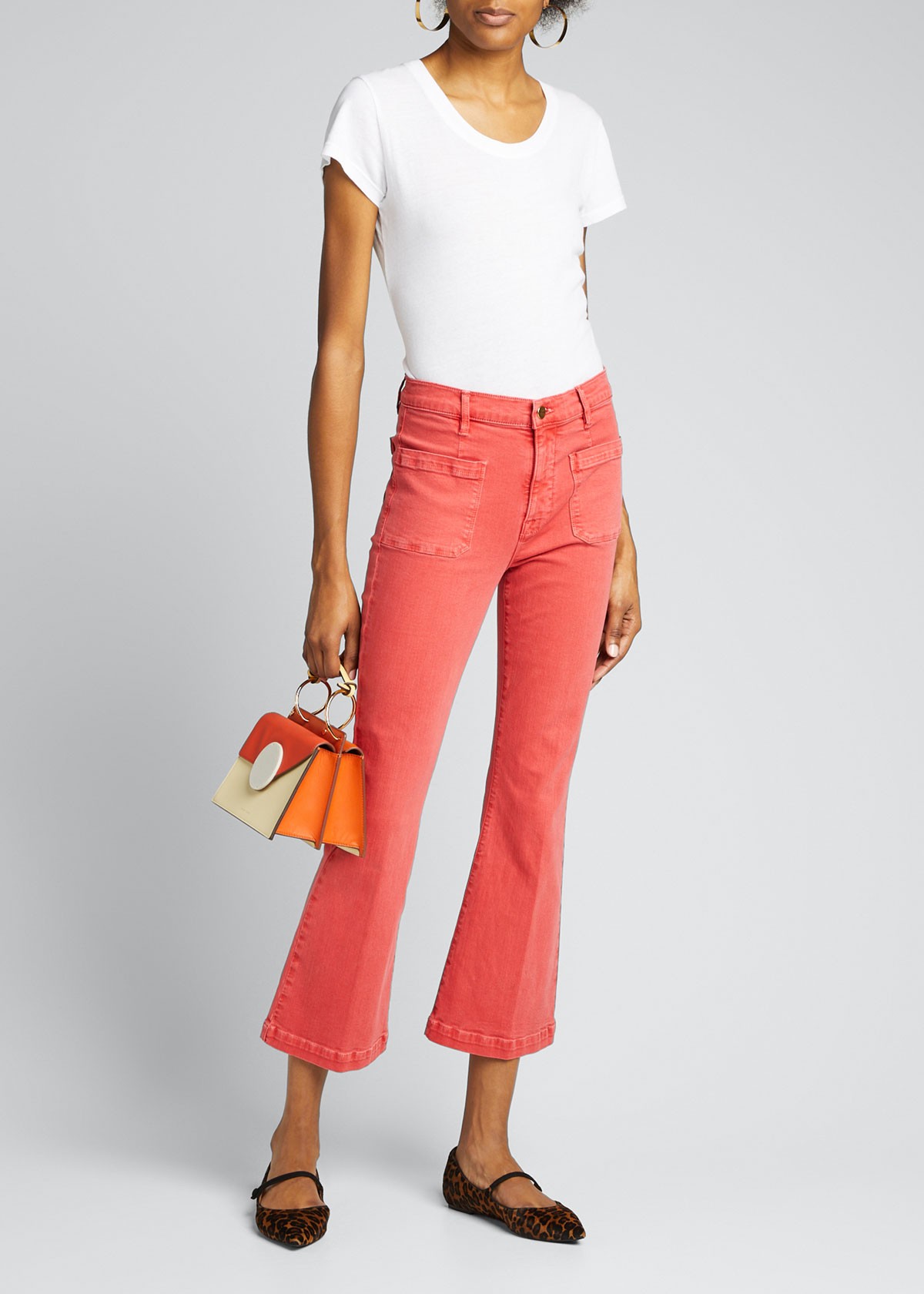 FRAME DENIM Le Bardot Flare Twill Pants