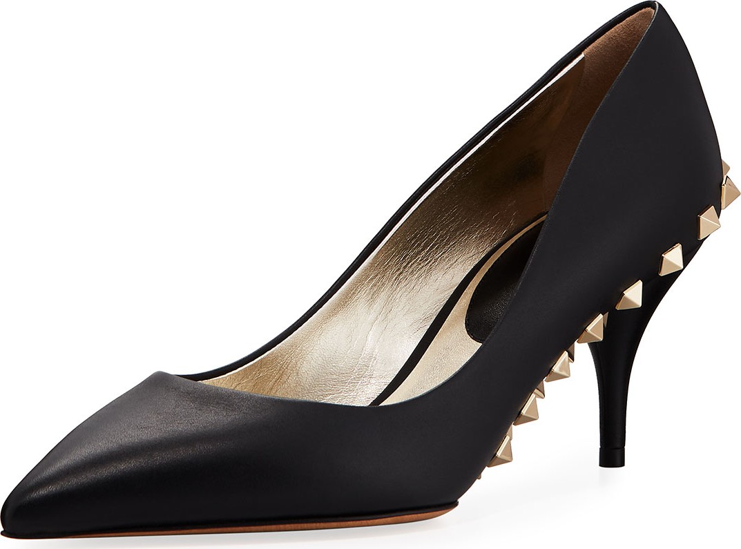 Valentino Rockstud Sole Leather Pumps