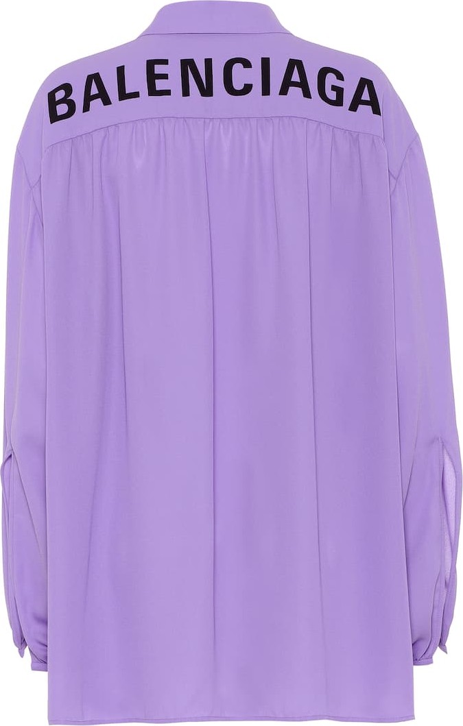 Balenciaga Scarf crêpe shirt