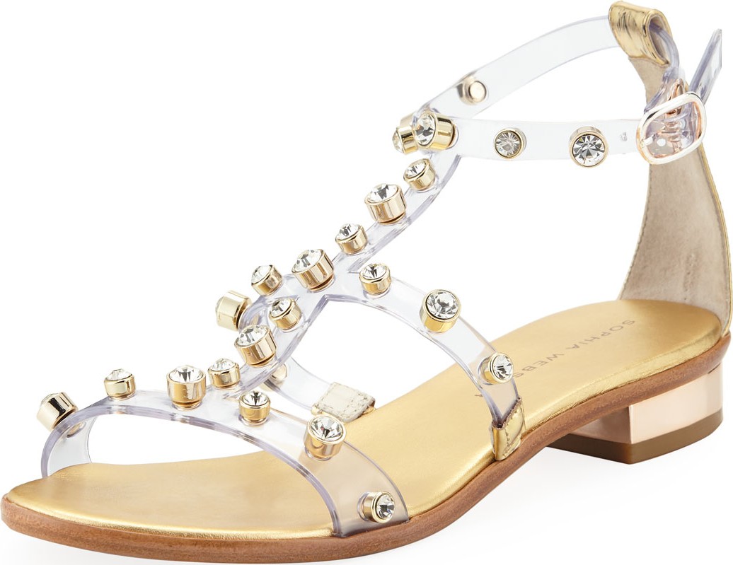 Sophia Webster Dina Studded Flat Sandals