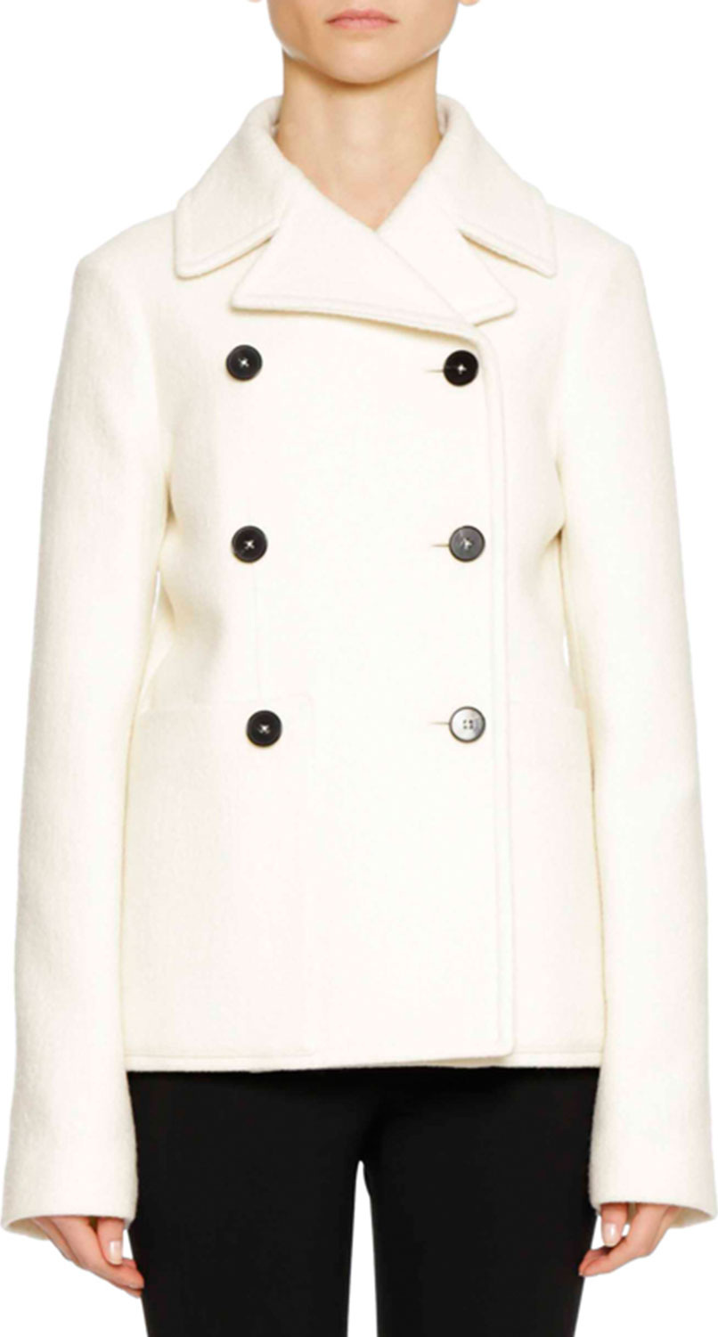 Jil Sander Six-Button Wool Pea Coat