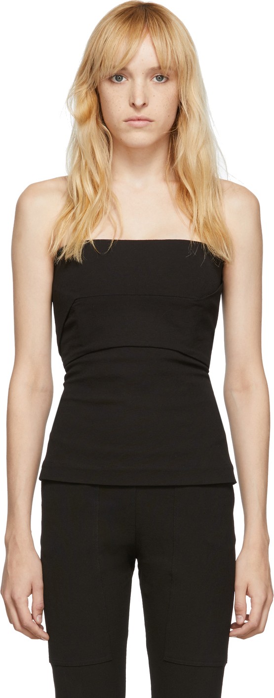 Rick Owens Black Grosgrain Bustier