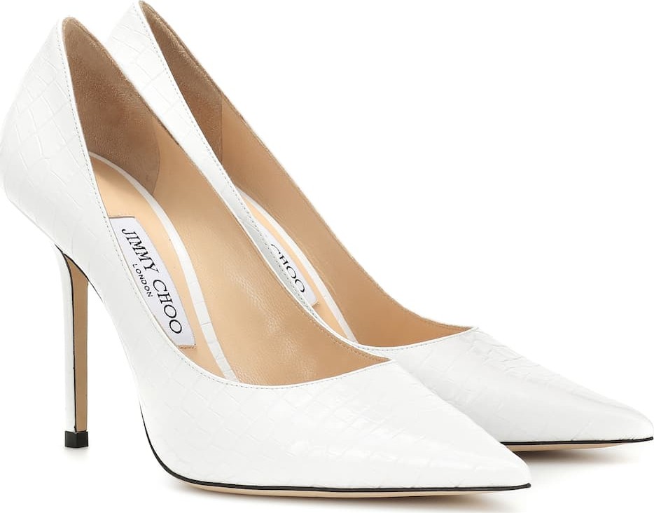 Jimmy Choo Love 100 embossed leather pumps