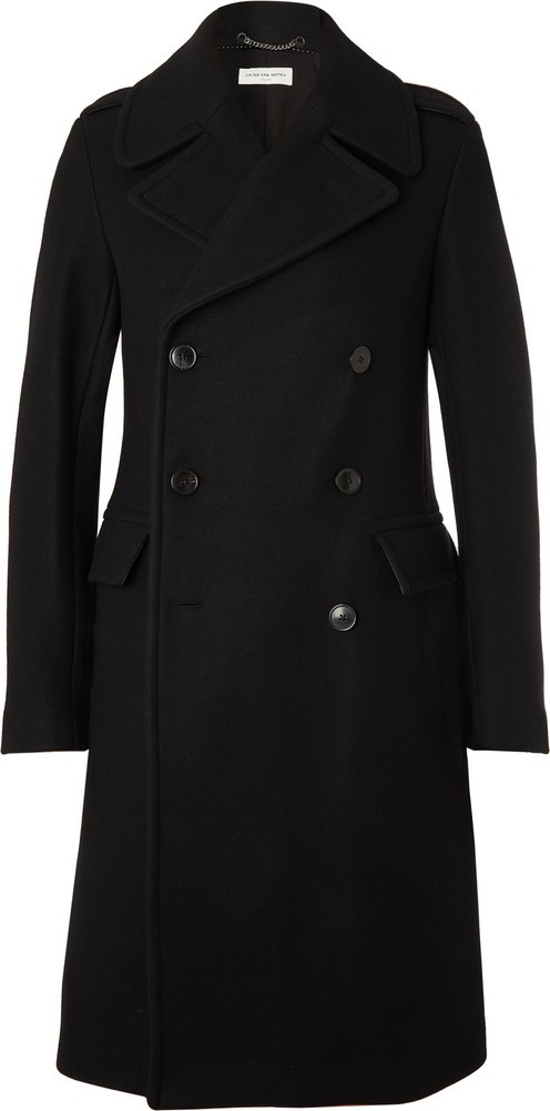 Dries Van Noten Slim-Fit Double-Breasted Wool-Blend Coat