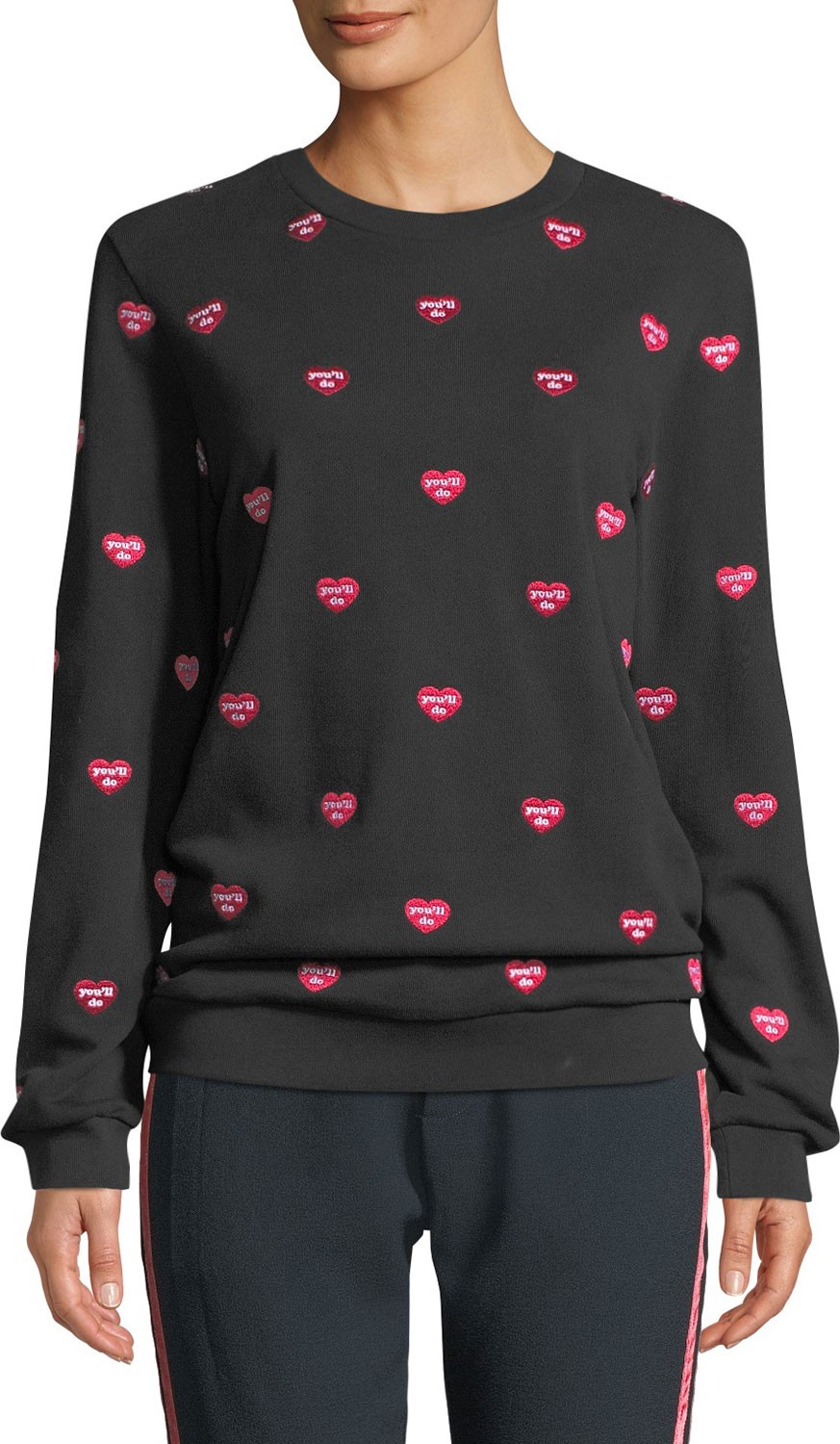 Zoe Karssen You'll Do Embroidered Pullover Sweatshirt