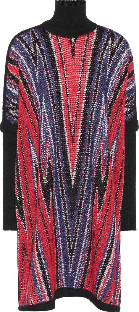 Balmain Mohair-blend turtleneck cape